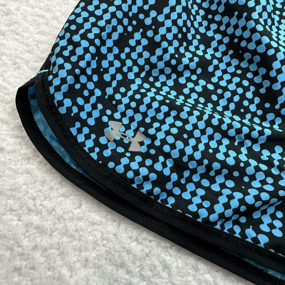 Under Armour Women's Size Medium* Blue Black Running Shorts - Picture 4 of 6